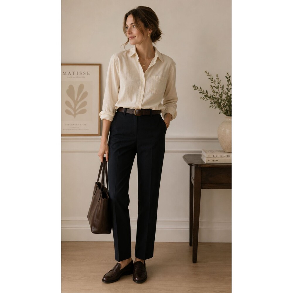 New J. Crew Pants Slim Fit Full Length Work Career Trouser Black Straight Leg 6P